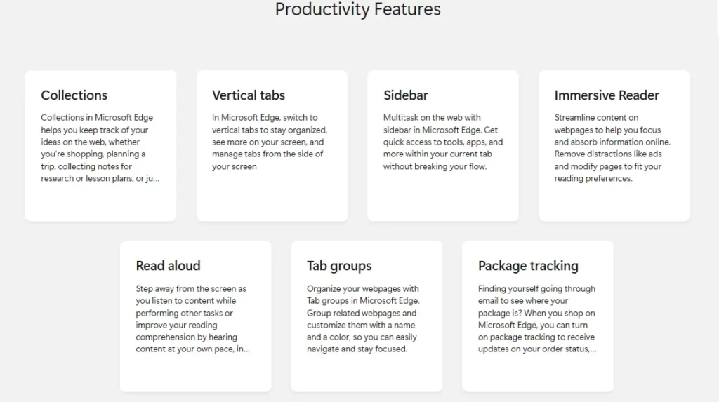 productivity features